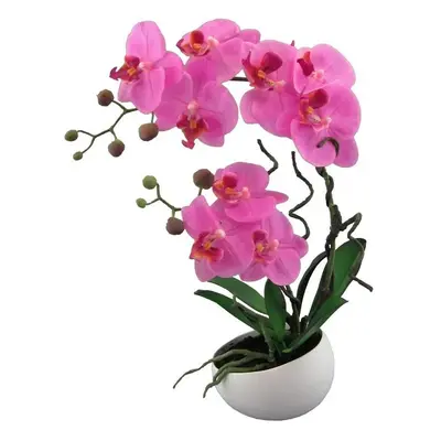 Umělá Orchidej v květináči růžová, 42 cm 115812-80