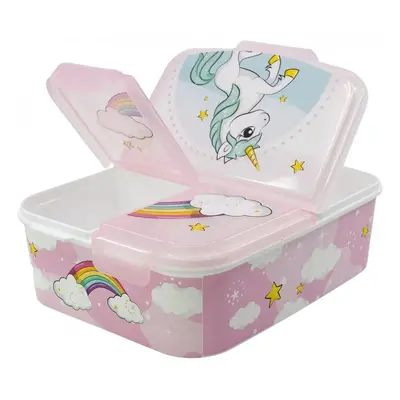 Multibox na svačinu Unicorn se 3 přihrádkami