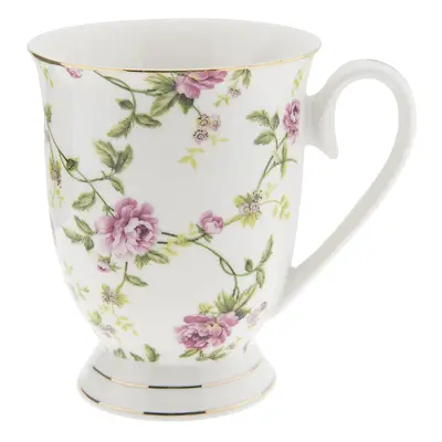 Porcelánový hrnek s květy Bouton de Rose - 11*8*10 cm