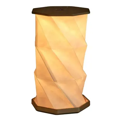 Hnědá LED stolní lampa (výška 18 cm) Twist Hexagon – Gingko