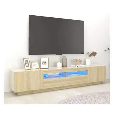 TV skříňka s LED osvětlením dub sonoma 200 x 35 x 40 cm