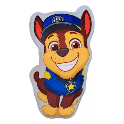 Tvarovaný 3D polštářek Tlapková patrola - Paw Patrol - policista Chase - 38 x 24 cm