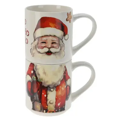 2dílná sada hrnků Santa, 265 ml, porcelán