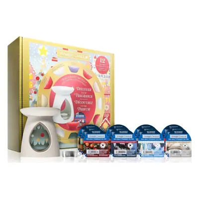 Yankee Candle Vánoční set 2024 aromalampa a vonné vosky 12×22 g