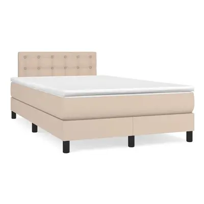 Box spring postel s matrací cappuccino 120x190 cm umělá kůže