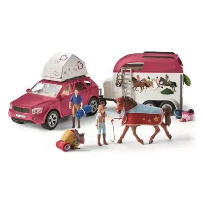 Schleich 42535 Dobrodružné auto s přívěsem a koněm