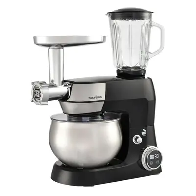 Multifunkční kuchyňský robot BestBerg BBR-1900B / 1900 W / 5 l / 12 rychlostí / černá