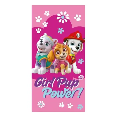 Dívčí plážová osuška Tlapková patrola - Paw Patrol - motiv Girl Pup Power - 100% bavlna s gramáž