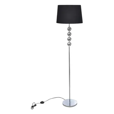 vidaXL Stojací lampa s vysokým stojanem se 4 ozdobnými kuličkami, černá