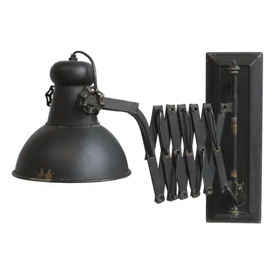 Černá antik nástěnná lampa s patinou Factory Lamp - Ø21*45-105 cm/ E14/ 60W