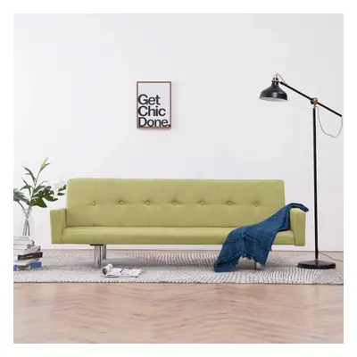 vidaXL 282222 Marketos Sofa Bed with Armrest Green Polyester