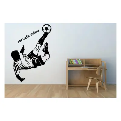 Lepy.cz Samolepka na zeď Fotbalista + text Velikost (šířka x výška): 75x106cm, Barevná varianta: