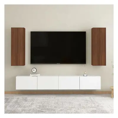 TV skříňky 2 ks hnědý dub 30,5 x 30 x 90 cm kompozitní dřevo