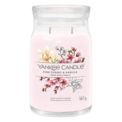 Yankee Candle vonná svíčka Signature ve skle velká Pink Cherry & Vanilla 567g