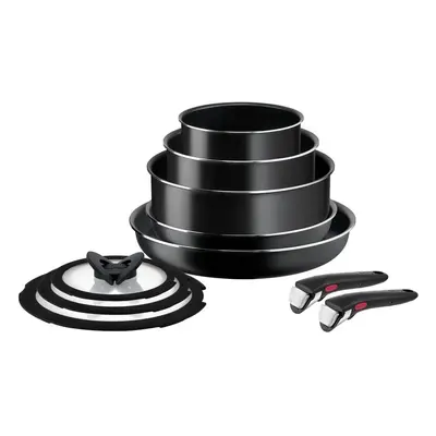 Hliníková sada nádobí 10 ks Ingenio Easy Cook & Clean Black – Tefal