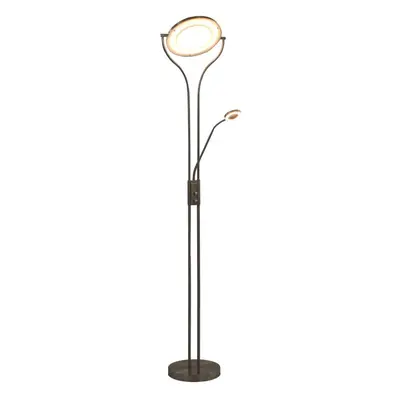 vidaXL Stojací lampa 18 W stříbrná 180 cm stmívatelná