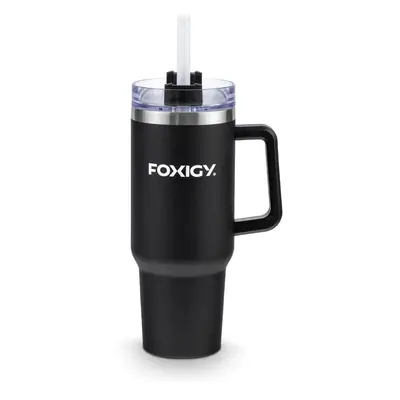 Foxigy Termohrnek do auta s brčkem 1200 ml Black