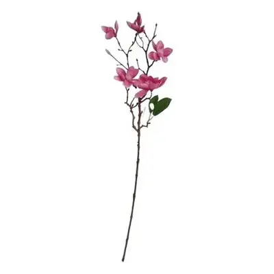 Umělá větvička Magnolie tmavě růžová, 64 cm