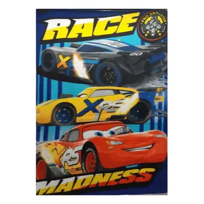 Flísová deka Auta 3 - Cars 3 - motiv Race Madness - polar fleece s gramáží 170 gr./m2 - 100 x 14