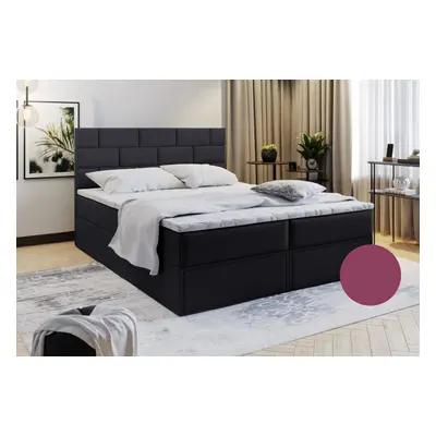 Expedo Čalouněná postel boxspring MARINOS + vrchní matrace, 160x200, červená