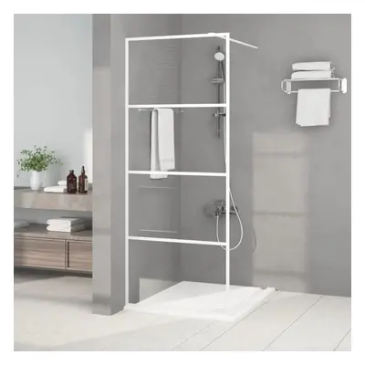 Sprchová zástěna walk-in bílá 80 x 195 cm čiré ESG sklo