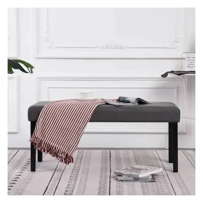 281309 vidaXL Bench 106 cm Grey Faux Leather