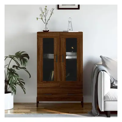 Skříň highboard hnědý dub 69,5 x 31 x 115 cm kompozitní dřevo