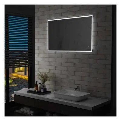 vidaXL Koupelnové zrcadlo s LED světly a dotykovým senzorem 100x60 cm