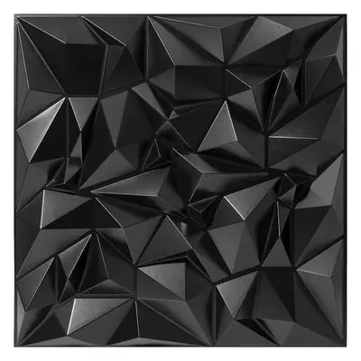 Obkladové panely 3D PVC 11101, rozměr 500 x 500 mm, Mirror black, IMPOL TRADE