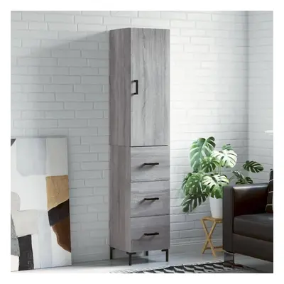 Skříň highboard šedá sonoma 34,5 x 34 x 180 cm kompozitní dřevo