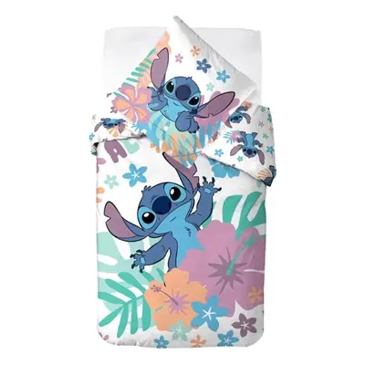 Dětské bavlněné ložní povlečení Lilo & Stitch - motiv Aloha - 100% bavlna - 70 x 90 cm + 140 x 2