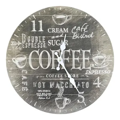 Mocca nástěnné hodiny Coffee – 34*3cm/ 1*AA