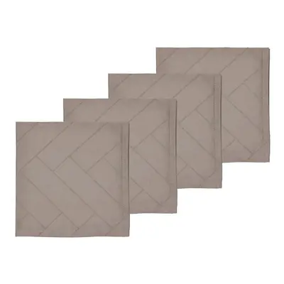 Södahl Ubrousek Tiles Damask Taupe (sada 4 ks)