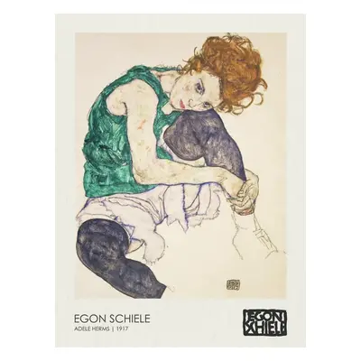 Obrazová reprodukce Seated Woman - Adele Herms (1917), Egon Schiele