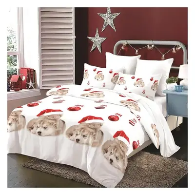 Francouzské povlečení Homa NOLLAIG CHRISTMAS PETS 6-dílná sada 200x220 cm