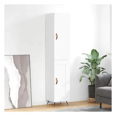 Skříň highboard bílá 34,5 x 34 x 180 cm kompozitní dřevo