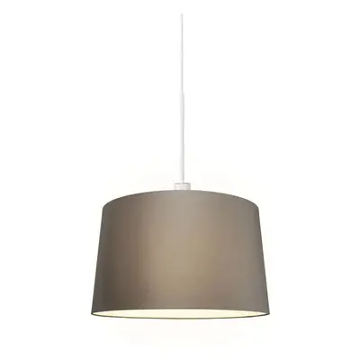 Moderní závěsná lampa bílá se stínidlem 45 cm tupá - Combi 1