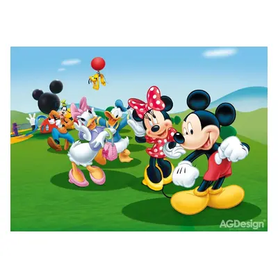 Dětská vliesová fototapeta na zeď - FTDN M 5212, Disney, Minnie a Mickey, 155 x 110 cm, AG Desig