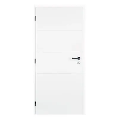 Doornite Quatro Interiérové dveře 60 L, 646 × 1983 mm, lakované, levé, bílé, plné