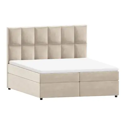 Béžová boxspring postel s úložným prostorem 180x200 cm Flip – Ropez