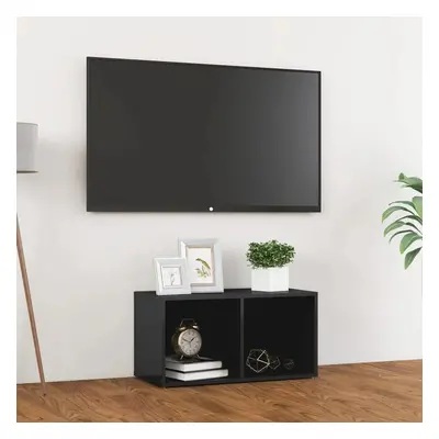 TV stolek šedý vysoký lesk 72 x 35 x 36,5 cm kompozitní dřevo