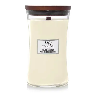 WoodWick vonná svíčka s dřevěným knotem velká Island Coconut 609 g