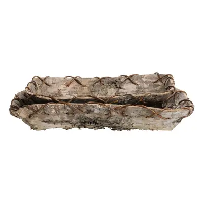 2ks dekorační podnos z březové kůry Birch Tray - 35*23*6 / 30*20*6 cm