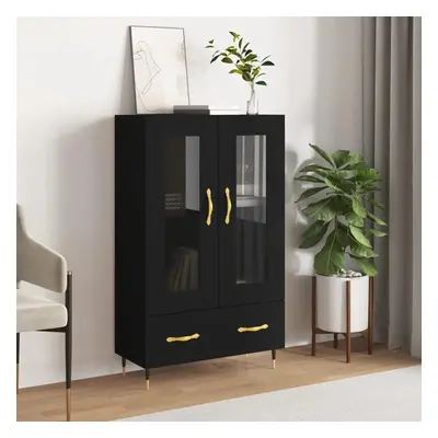 Skříň highboard černá 69,5 x 31 x 115 cm kompozitní dřevo