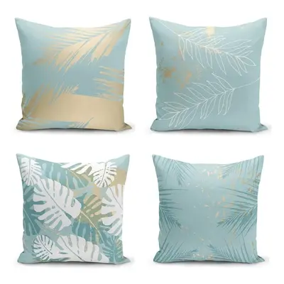 Sada 4 povlaků na polštáře Minimalist Cushion Covers Lagoon, 55 x 55 cm