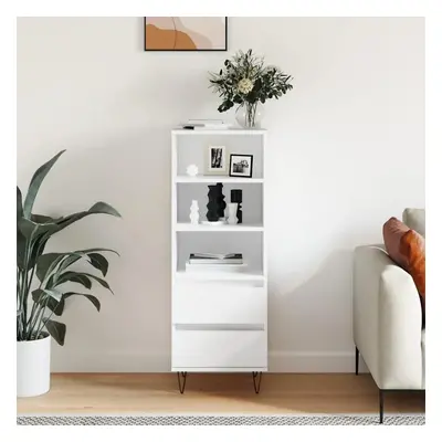 Skříň highboard bílá 40 x 36 x 110 cm kompozitní dřevo