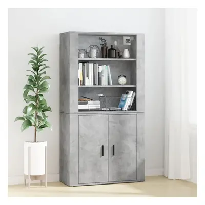 Skříň highboard betonově šedá kompozitní dřevo