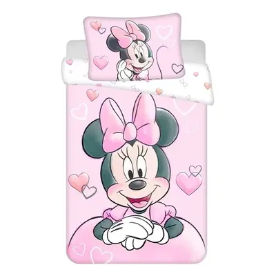 Jerry fabrics Disney povlečení do postýlky Minnie Powder pink baby 100x135 + 40x60 cm