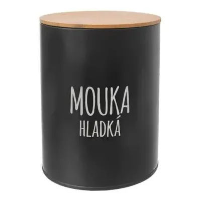 Orion Plechová dóza na hladkou mouku BLACK