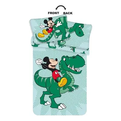 Jerry fabrics Disney povlečení do postýlky Mickey Dino baby 100x135 + 40x60 cm